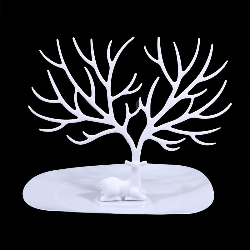 Geweihbaum Schmuckständer für Ohrringe Halsketten mit stabilem Sockel Schreibtisch Organizer Dekor