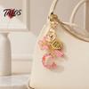 Talos Keychain Pendant, Sequins Initial Letter Charm Key Chain with Butterfly Tassel Stainless Steel Heart Design, A-Z Holder for Bag Purse Backpack