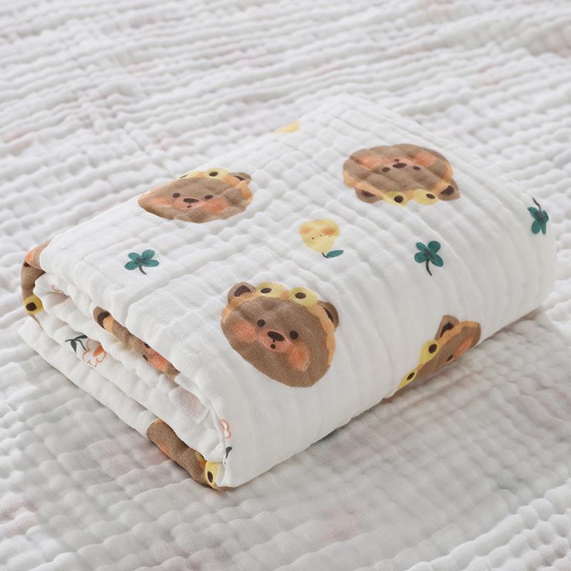 

Хлопковая пеленка для новорожденного: Шестислойное детское марлевое банное полотенце и одеяло 110cm x 110cm