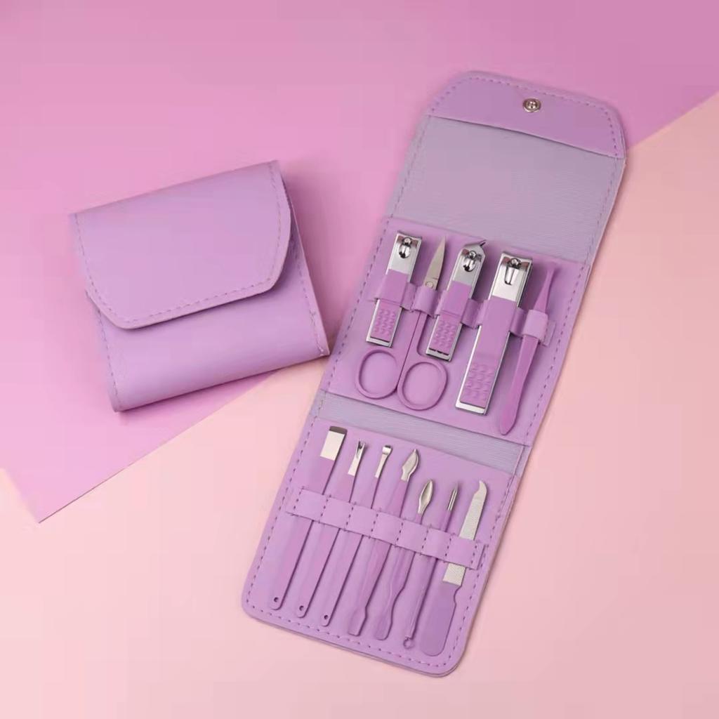 12 pieces of 16 pieces nail clippers set stainless steel nail art pedicure exfoliating nail file nail clippers set storage bag