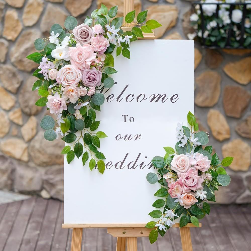 Outdoor Wedding Arch Flower Welcome Arch Door Gate Banquet Style Floral Decoration Simulation Flower Supply