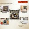 2D Adorable Bow-Tied Duck-Patterned Cushion Covers Pattern Cushion Cover Suitable For Sofa Bedroom Car Pillow Cover