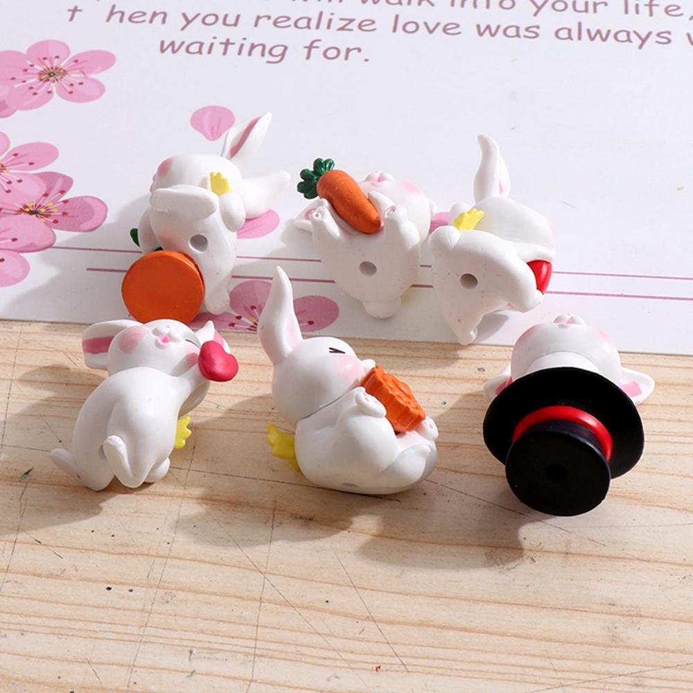 Craft 6PCS/SET Cartoon Model DIY Cute Rabbit Figurine Home Decor Miniatures Micro Landscape