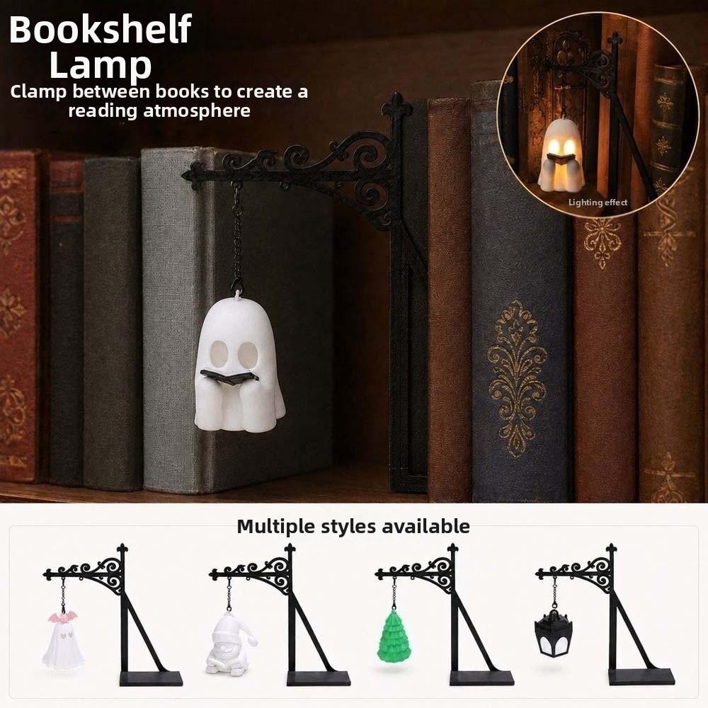 LED Light Halloween Ghost Lamp Vintage Style Insert Bookmark Light Desktop Setup
