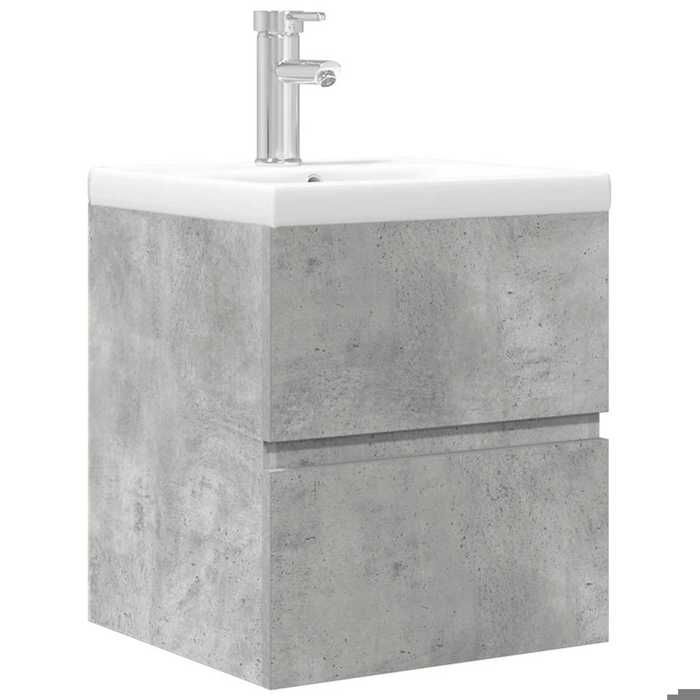 VidaXL Ensemble de meubles de salle de bain 2 pcs gris béton 3324913