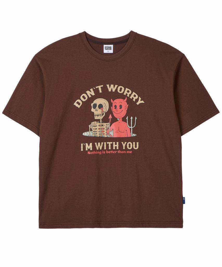 Nasttingijeubeleoldaenmi Skull Devil Tee_Brown