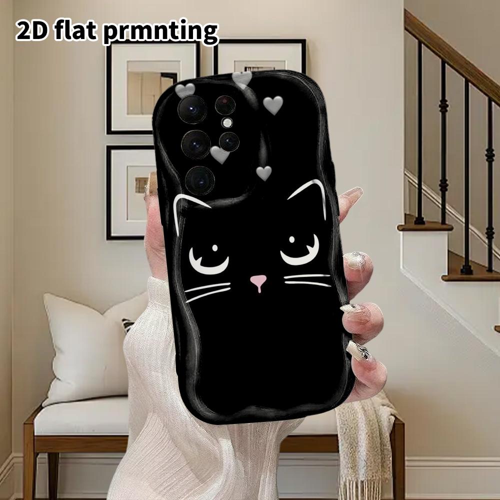 Phone Case: 2D Flat Samsung Galaxy A34 A35 M05 M06 S20 S22 S21 FE Plus 5G Protective Case, Couple Style, Low Key Yet Cute, Christmas and Halloween Gif