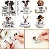 Cute Puppy Adhesive Labels with Mixed Breed Designs & Paw Prints, Self-Adhesive for Small Business Packaging, Pet Store Gifts