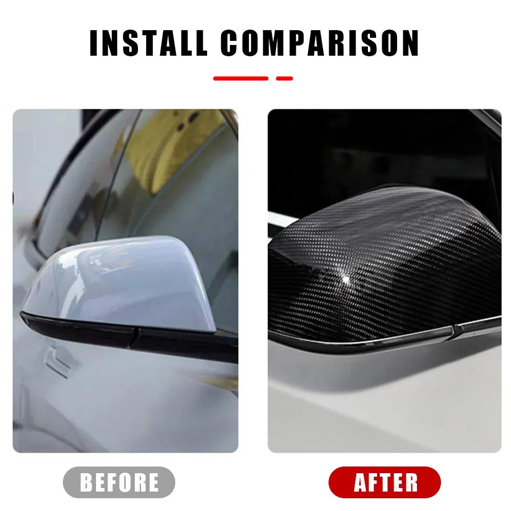 Xiaomi Rearview Mirror Decorative Shell For Tesla Model 3 Y Juniper Car Rearview Mirror Cover Bright/Matte Appearance Car Accessories