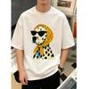 2026 Summer Retro Unisexs Dalmatian Print Tshirt Unisex Cotton Breathable Short Sleeve Sports Loose Casual Top