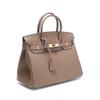 The New Fashion Atmosphere Palm Print Leather Cowhide Texture Handbag Foreign Style White Collar Office Female Bag