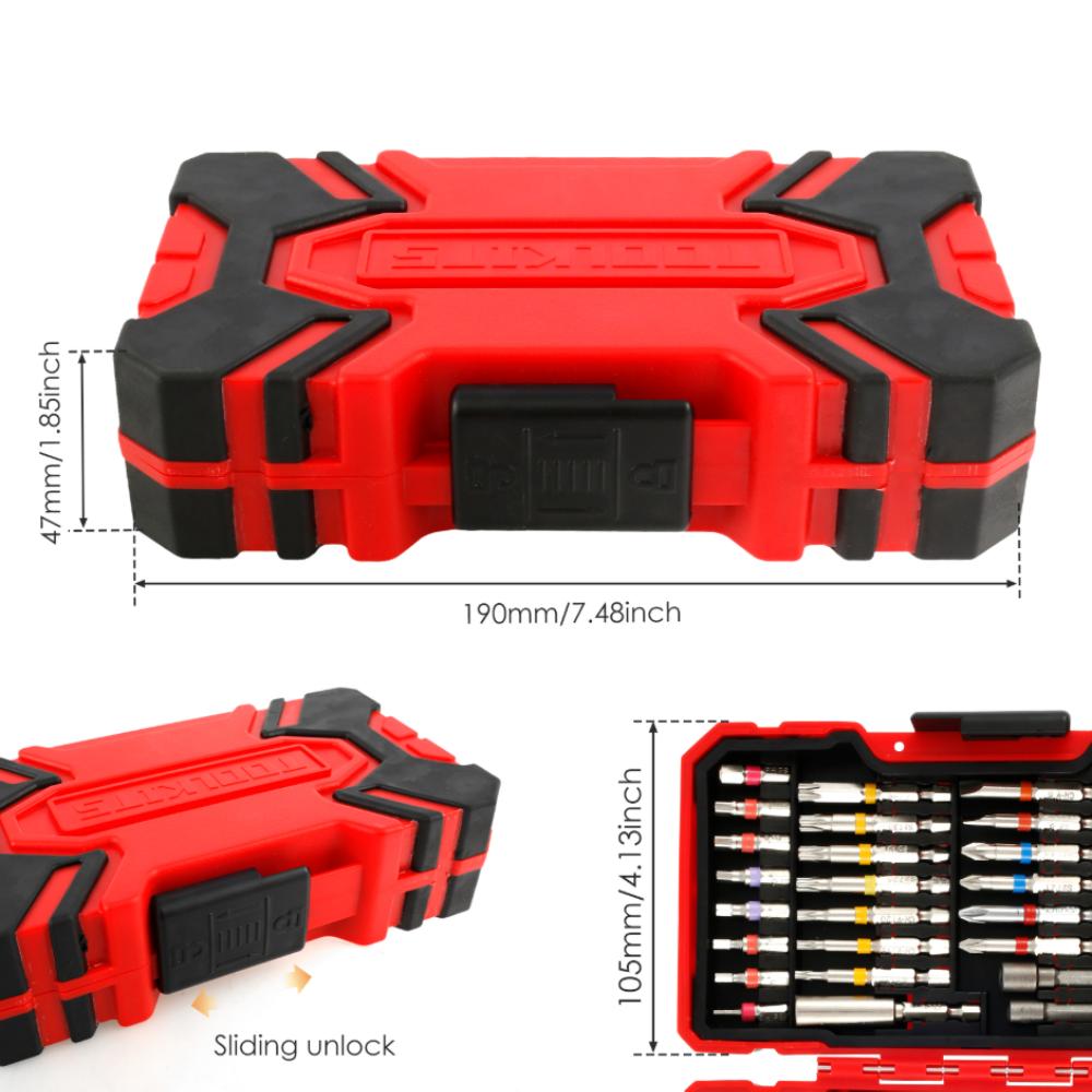 83Pcs Screwdriver Bit Set Colorful Security Bits Electric Screwdriver Set with Case Portable Steel Magnetic Long Drill Bit Set