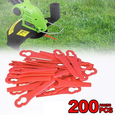 200/100/50/10 Pcs/Pack Cutter Blade Grass Trimmer Knife Garden Tool Parts Plastic Cutter Blades for Grass Trimmer Brushcutter Replacement Part