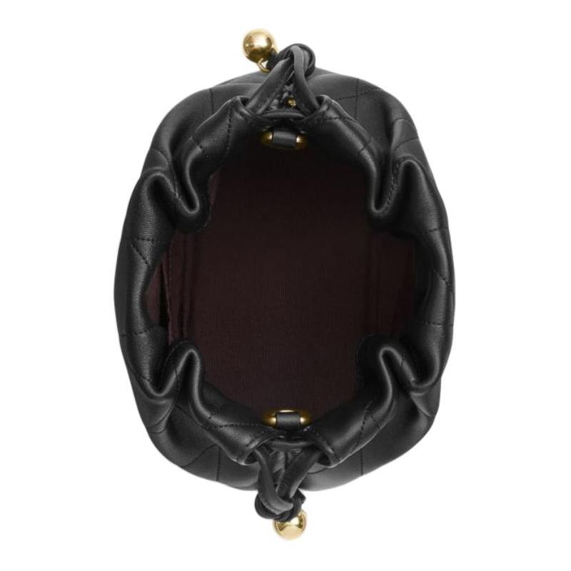 Coach Faye 17 detalles acolchados bolso de hombro de piel de oveja pequeño para mujer negro
