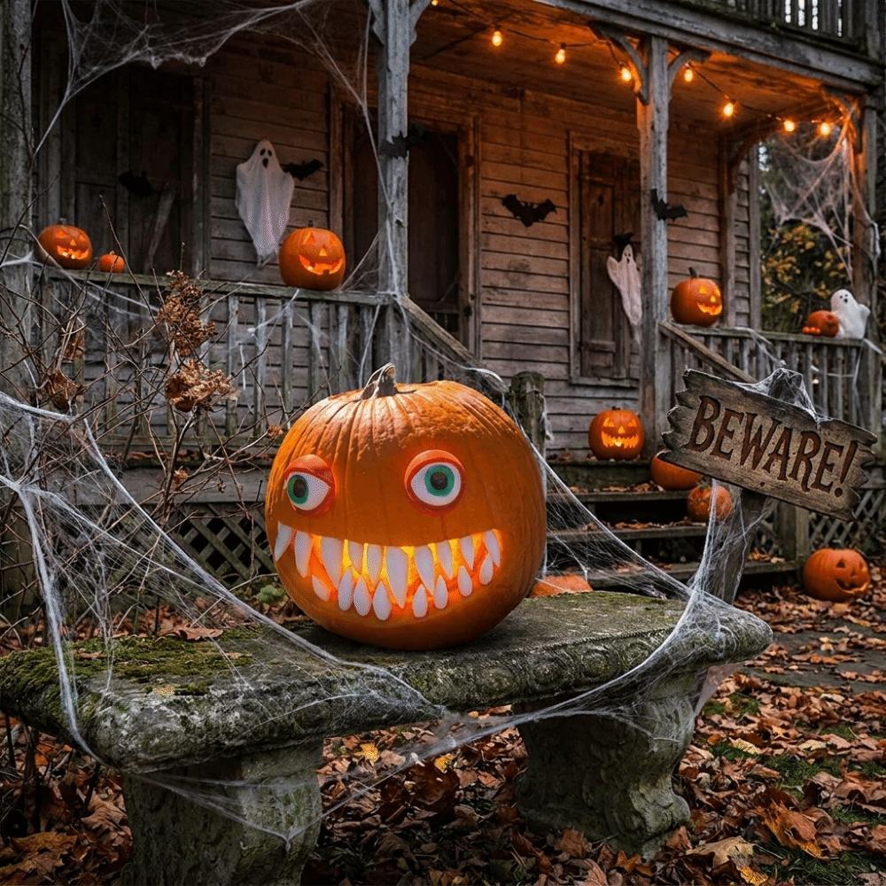 26/27Pcs 3D Printed Pumpkin Teeth Round Teeth Pumpkin Carving Accessories Homemade Lantern