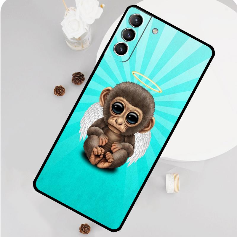 Monkey Gorilla Ape Baby Case For Samsung Galaxy S23 FE S20 S21 S22 Ultra S8 S9 S10 Plus Note 10 20 Ultra Soft Cover