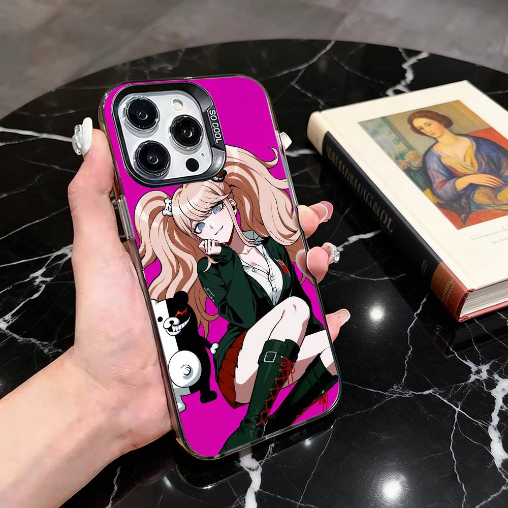 

J-Junko Anime Enoshima-JEES Phone Case For iPhone 17,16,15,14,13,12,11 Plus,Pro Max,XS,Colorful Silver Phone case Funda Cover iPhone14Pro