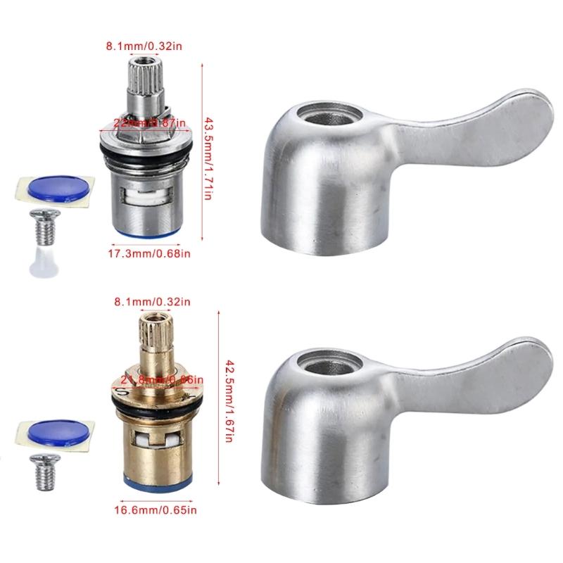 Ceramic Disc Stem Cartridge Faucet Valves Bathroom Fittings Universals Faucet Switches Handle Faucet Replacement Part