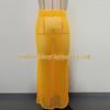 Summer Seaside Textured Knit Midi Beach Skirt Cover-up