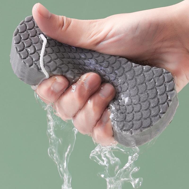 1PC 3D Magic Sponge Children's Bath Sponge Baby Cartoon Soft  Household Rub Ash  Artifact Peeling Dead Skin Exfoliating Massager