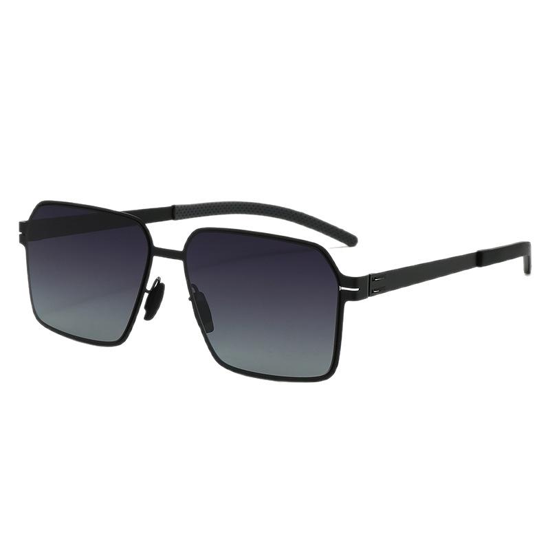 

New Fashion Oversize Sunglasses For Men Vintage Gradient Big Frame Polarized Sun Glasses Luxury Brand Metal Eyewear