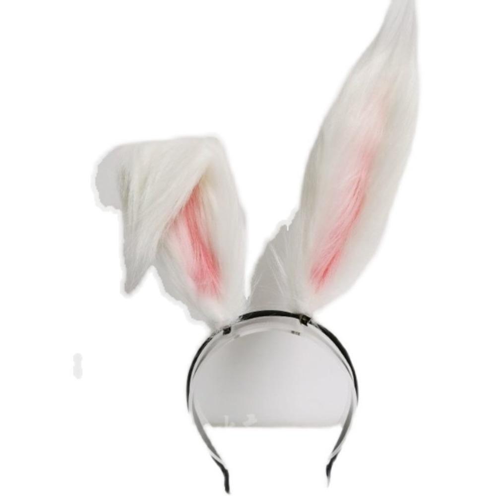 Original Hecho a Mano Lolita Plegable Orejas de Animal Orejas de Conejo KC Accesorios para el Cabello Pasador Diadema Lolita con Peluche