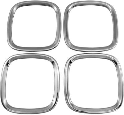 Custom Finish Stainless Steel Door Speaker Rings for JH and 4 Custom N N-WGN JH3/JH4 Ultra-Mirror (4-Piece Set) [SPEAKER-069] H3, H4, 3, WGNs.