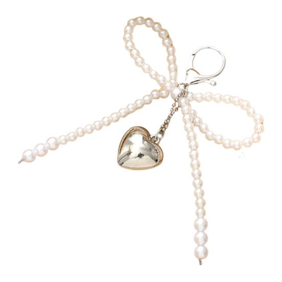 Pendant Keychain Bowknot Shape Wallet Car Backpack Keyring Decoration Decorative Chain Rearview Mirror Accessory
