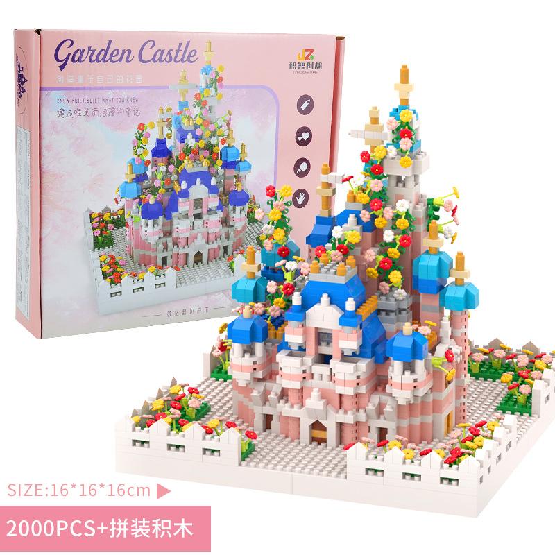 Small Particles Diy Puzzle Castle Building Block Simulation Princess Castle Model, Children'S Building Block Toy