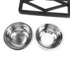 Elevated Dog Bowls Stand Height Adjustable Raised Bowl Stand with 2 Stainless Steel Bowls