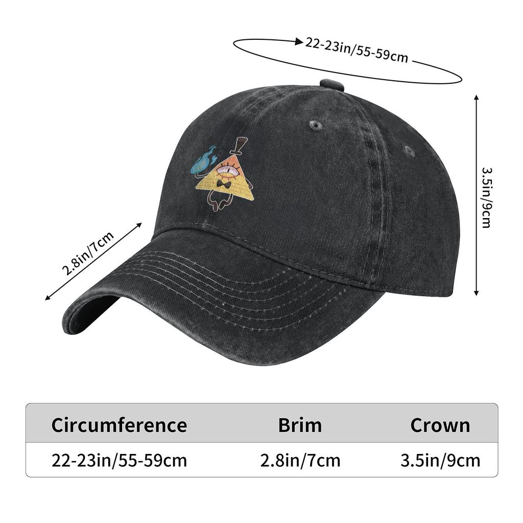 Men Women Baseball Caps Gravity Falls Bill Cipher  Distressed Denim Washed Hats Cap Fashion Outdoor Summer Soft Snapback Hat