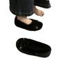 Gentle Fairy Wind Fluffy Shoes Female Outer Wear 2025 Autumn and Winter New Korean Version Soft-soled Cotton Shoes Flat-soled Velvet Doudou Shoes