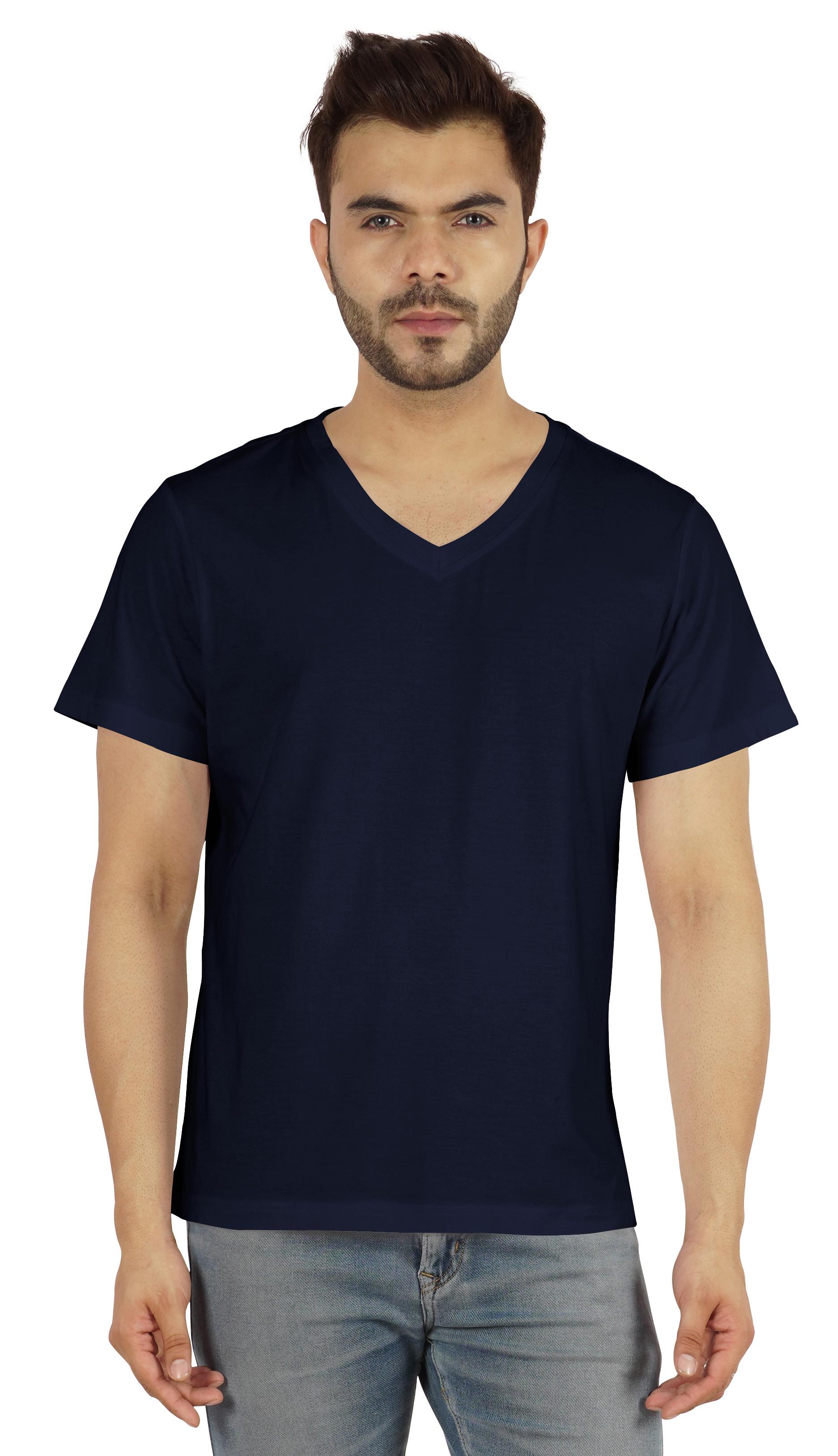 

Inkmeso Чоловіча стандартна бавовняна футболка з коротким рукавом і V-подібним вирізом XXL темно-синього кольору