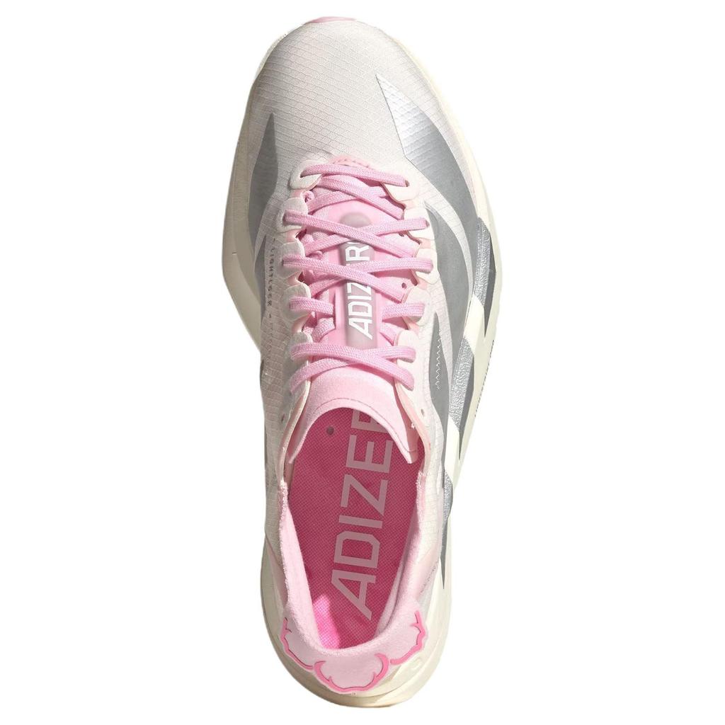 Adidas Adizero Adios Pro 4 Comfortable Fabric Marathon Running Shoes Women Sneaker White Silver Pink JQ4446