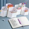 Oblique Pen Storage Holder Desk Pencil Holder Cup 6 Compartments Makeup Brush Organizer Holder for Bedroom Office