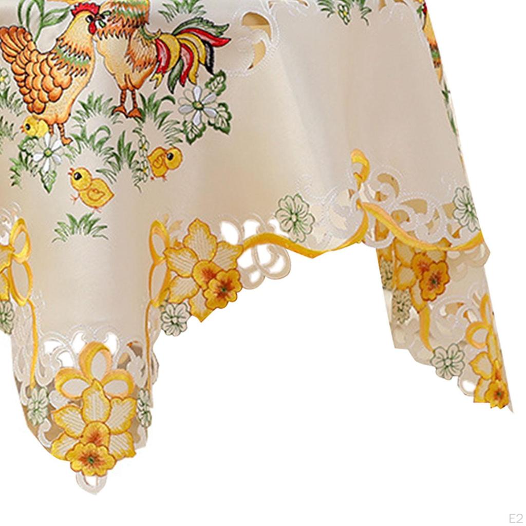 Easter Chick Design Table Cover for Festive Dining Decor