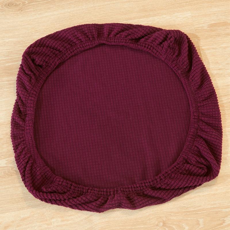High Elastic Office Chair Covers Thicken Solid Color Computer Chair Cover Plaid Velvet Washable Armchair Cover