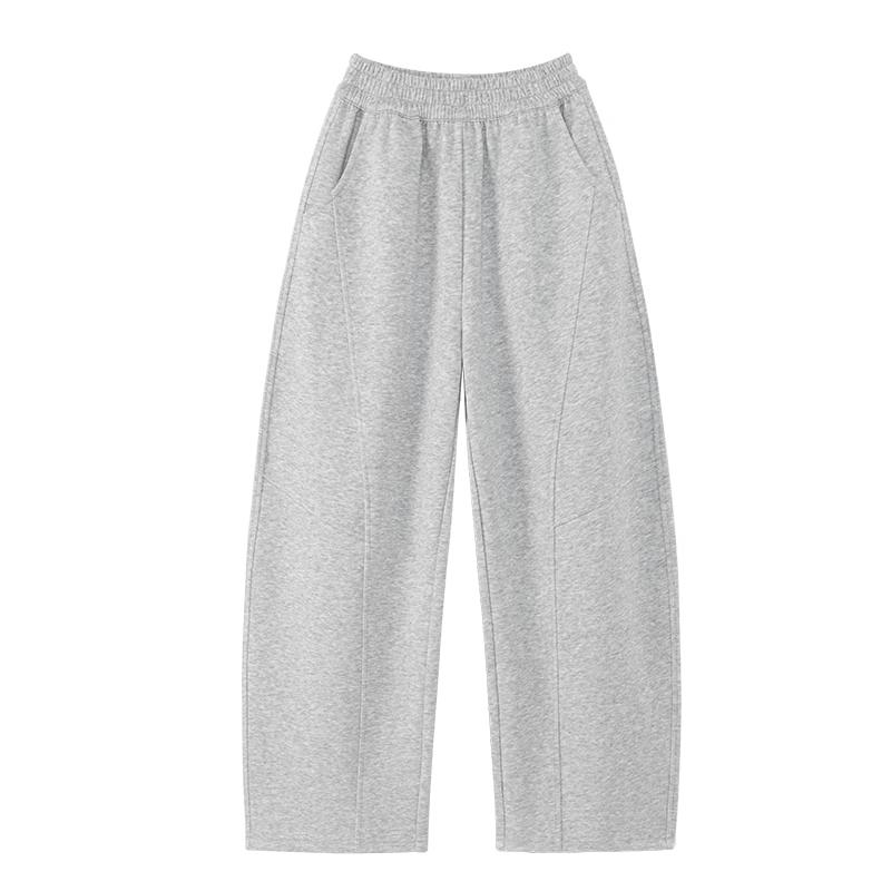 Girls' Milk Cotton Arc-Cut Curved Leg Pants