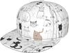 Romantic Pink Heart Patterned Snapback Cap Baseball Cap Men Women Cats Adjustable 3D Printed Snapback Flat Bill Hip Hop Hat