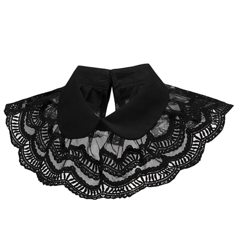 White Lapel Fake Collar Neck Decorative Chiffon Cotton Chocker Women Detachable False Collar Shirt Doll Lace Ladies Half Shirt