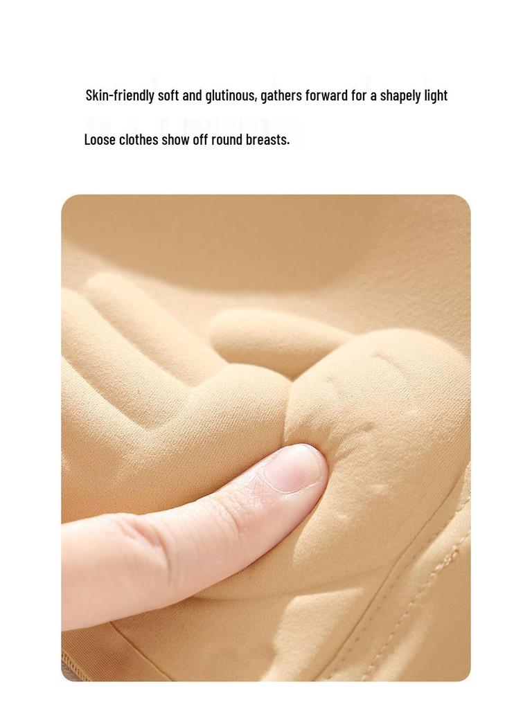 Women's Seamless Underwear: Comfortable Uplift Bra for Smaller Chests – Anti-Sagging, Wire-Free, Side Support.