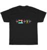 Quilter Nähen Herzschlag EKG Pulslinie Quilting Liebhaber T-Shirt Unisex Tee Geschenk