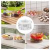Clear 4 Section Rotating Cold Storage Tray for Parties Snacks Veggies Ideal for Outdoor Gatherings Barbecues Storage