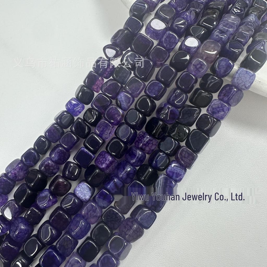 Square Weathered Sugar Cube Stone Beads - DIY Bracelet & Jewelry Accessories