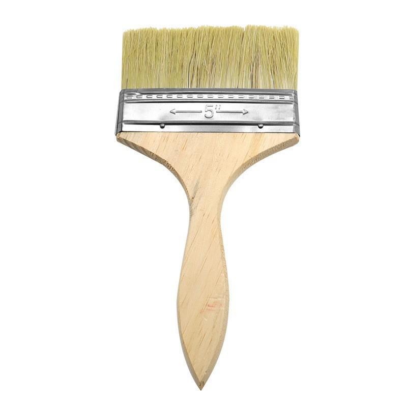 1/8-Inch Thick Bristle Paint Brush with Wooden Handle for Wall Painting, Graffiti, and Dust Cleaning