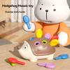 Children's Educational Puzzle Toy Featuring Stuffed Hedgehog, with Number Matching and Assembly Features