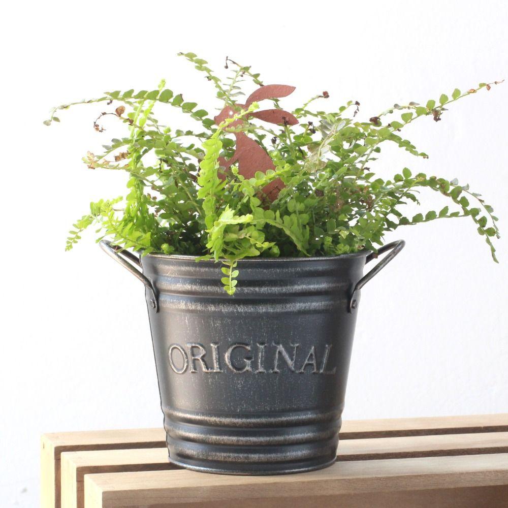 Metal Iron Flower Pot Plants Planter Garden Flower Stand Creative Plant Growth Container