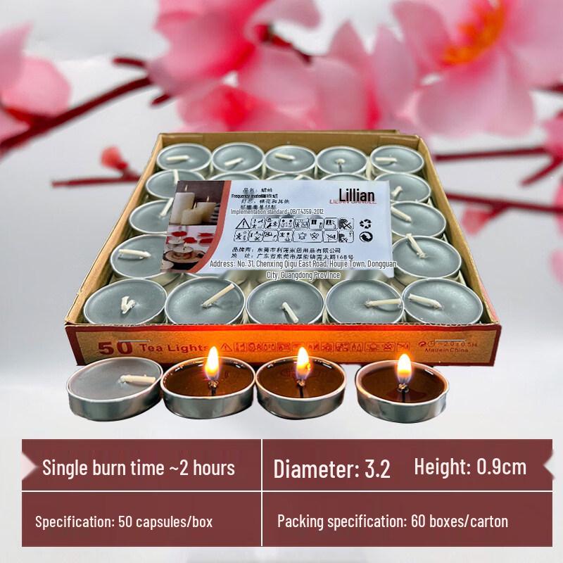 LIEI Natural Smokeless Tea Light Candle