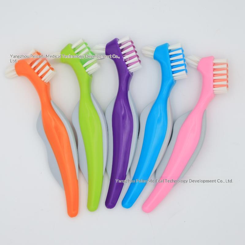 1Pcs Denture Brush Cleaning Toothbrushes Colorful Dual Heads Invisible Braces False Teeth Brushes Oral Care Tool