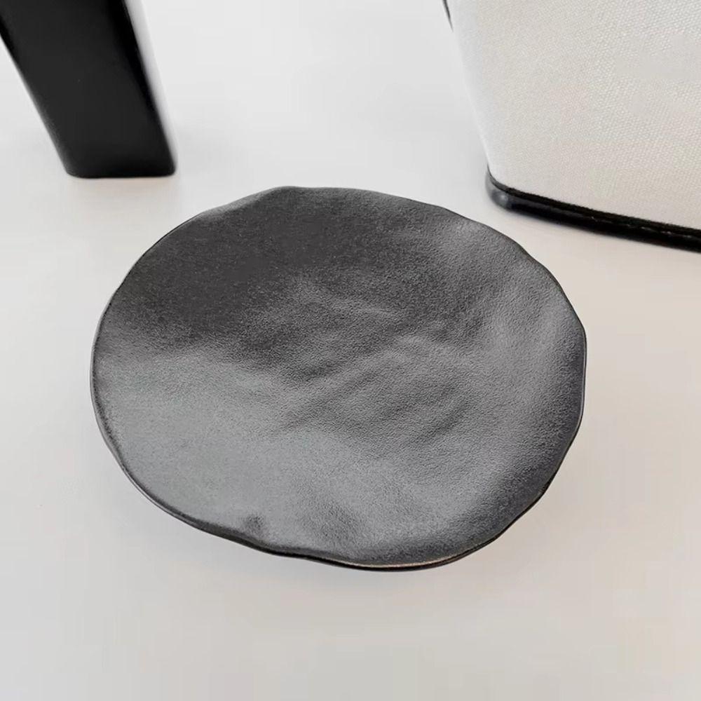 Ceramic Jewelry Storage Tray Creative Aromatherapy Candle Stand Desktop Storage Plate  Kitchen